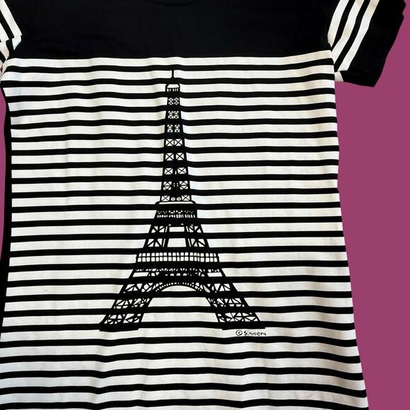 Eiffel Tower Stripe Top Small NWT - Picture 4 of 7